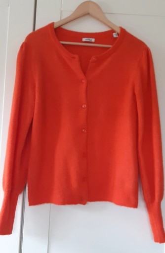 Zdjęcie oferty: Pomarańczowy sweterek rozpinany z wełną