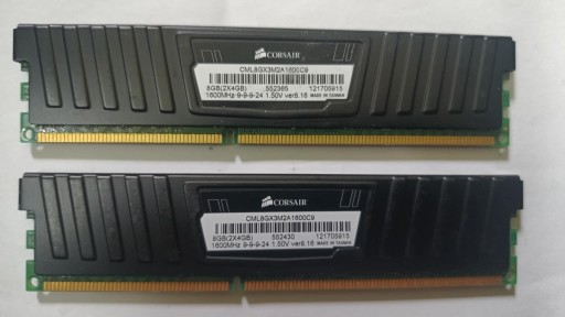 Zdjęcie oferty: RAM Corsair Vengeance LP DDR3 2x4GB (8GB) 1600MHz CL9 CML8GX3M2A1600C9