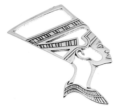 Zdjęcie oferty: Nefretete srebrna stylowa egipska broszka 