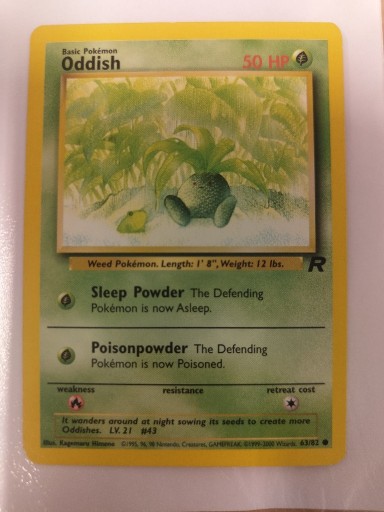 Zdjęcie oferty: Pokemon Karta TCG Oddish 63/82 Team Rocket