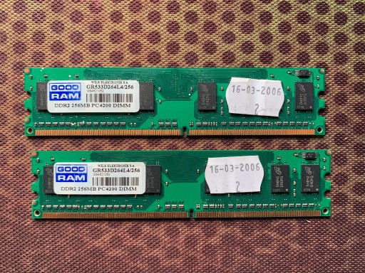 Zdjęcie oferty: Pamięć RAM GR533D264L4/256 GOOD RAM 2 sztuki