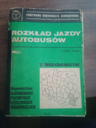 Zdjęcie oferty: Rozkład jazdy autobusów PKS, Rzeszowskie 1979/80