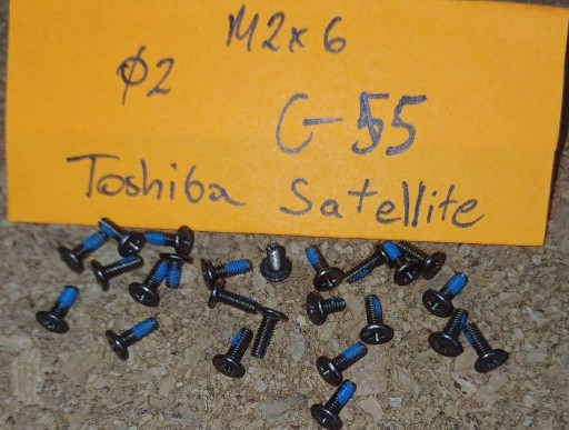 Zdjęcie oferty: Śrubki Toshiba Satellite C-55 fi 2mm M2x6 Toruń
