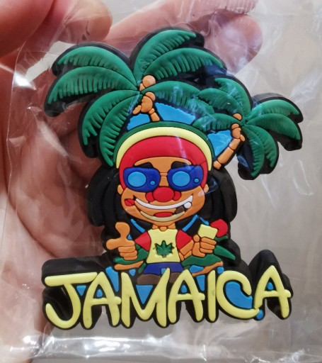 Zdjęcie oferty: Zagraniczny magnes na lodówkę Jamajka napis palmy