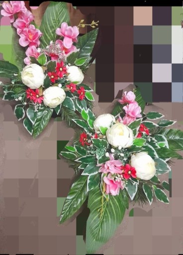 Zdjęcie oferty: Kompozycja kwiatowa komplet- wazon i misa