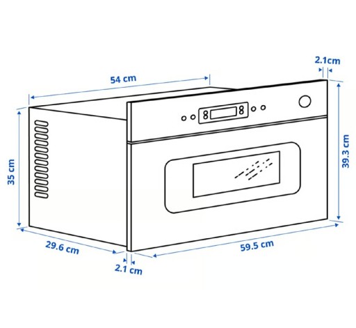 Zdjęcie oferty: IKEA MATTRADITION kuchenka mikrofalowa pod zabudowe białą 31,7 cm gł