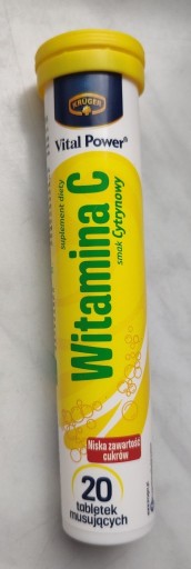 Zdjęcie oferty: Krüger witamina C smak cytrynowy 84 g (20 sztuk)
