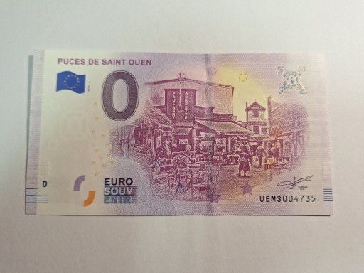 Zdjęcie oferty: Banknot 0 Euro Puces de saint ouen- Francja 2019