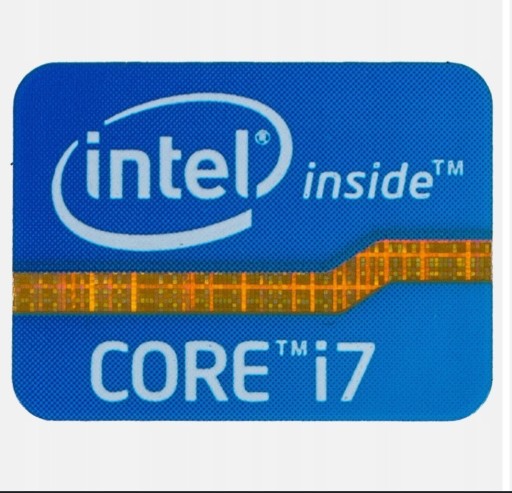 Zdjęcie oferty: Naklejka intel core i7