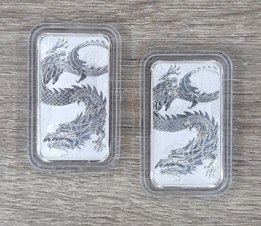 Zdjęcie oferty: 10x Kapsel do monety Sztabka Smok Perth Mint