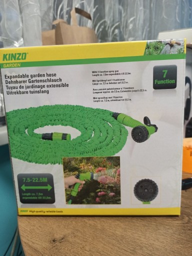 Zdjęcie oferty: Zestaw wąż zraszacz złączki Kinzo Garden 7,5-22m