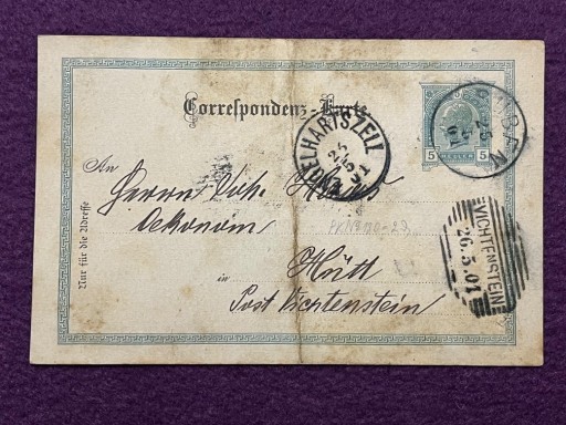 Zdjęcie oferty: Karta pocztowa 1901 r.