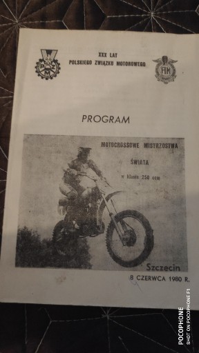 Zdjęcie oferty: PROGRAM MOTOCROSSOWE MISTRZOSTWA ŚWIATA 8/06/80