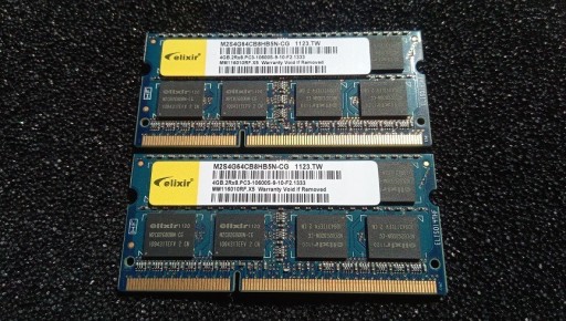 Zdjęcie oferty: Pamięć RAM Elixir 2x4GB DDR3 M2S4G64CB8HB5N-CG