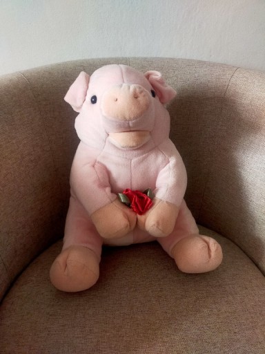 Zdjęcie oferty: Śliczna świnka prosiaczek z różyczką 