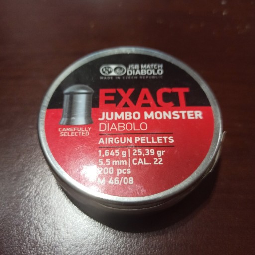 Zdjęcie oferty: Śrut 5.52mm JSB Exact Jumbo Monster 200 szt. 
