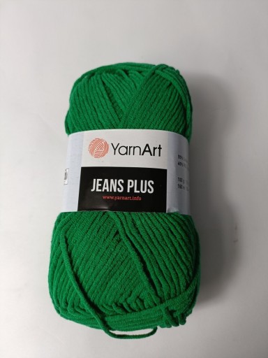 Zdjęcie oferty: Włóczka YarnArt Jeans  Plus zielony 52