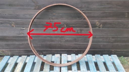 Zdjęcie oferty: Obręcz bryczki powozu KOŁO DO ZEGARU ozdobne do domu ogrodu działki DIY