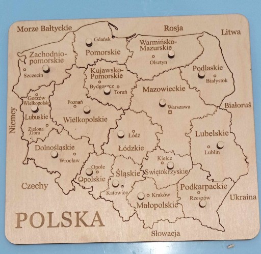 Zdjęcie oferty: Mapa Polski puzzle 30 cm