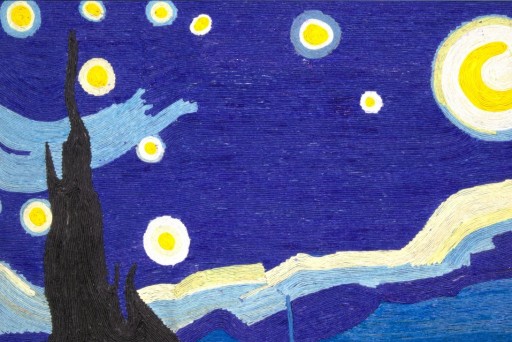 Zdjęcie oferty: Obraz | Gwiezdna noc – w rytmie ciszy | 41,5cm/21,5cm