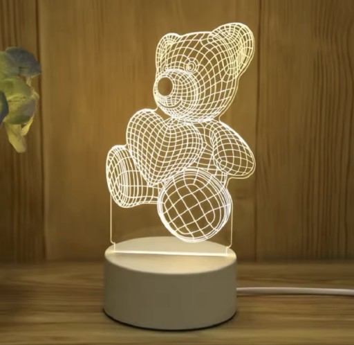 Zdjęcie oferty: Kreatywna lampka Led 3D Miś idealna na prezent