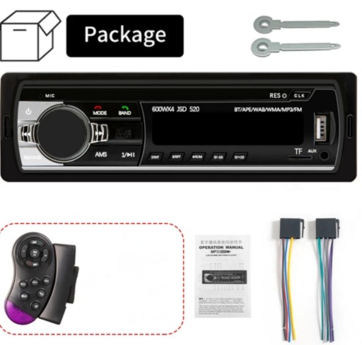 Zdjęcie oferty: Radio samochodowe 1din Bluetooth, AUX, USB, FM