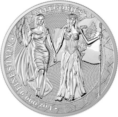 Zdjęcie oferty: Srebrna moneta Columbia i Germania 1oz - 2019