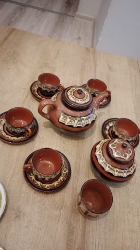 Zdjęcie oferty: Zestaw pawie oczko ceramika bułgarska 
