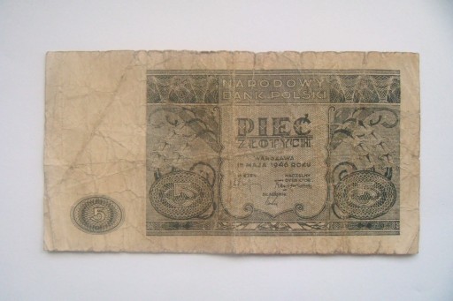 Zdjęcie oferty: POLSKA Banknot 5 zł. 1946 r. 