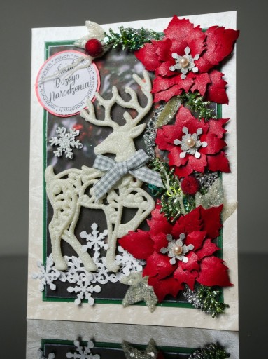 Zdjęcie oferty: Kartka świąteczna, handmade, scrapbooking