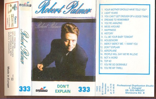 Zdjęcie oferty: ROBERT PALMER - DON'T EXPLAIN