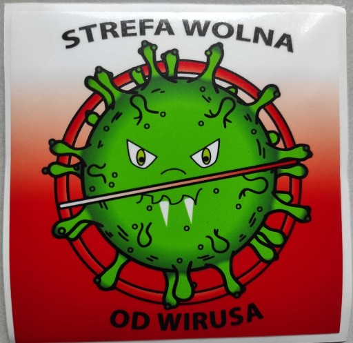 Zdjęcie oferty: Strefa wolna od wirusa, stop zniewoleniu, wlepki