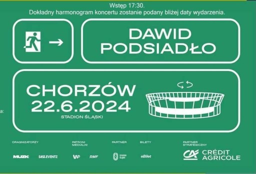 Zdjęcie oferty: 2 Bilety na Dawid Podsiadło 22.06.24 Chorzów