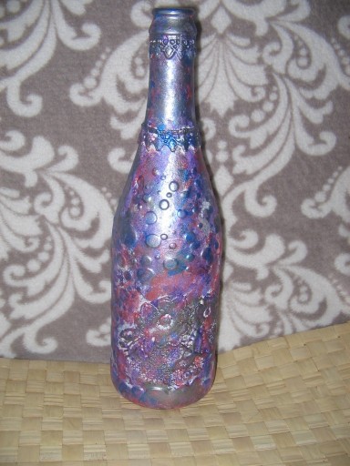 Zdjęcie oferty: butelka decupage rękodzieło szklana 