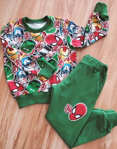 Zdjęcie oferty: Nowy dres Spiderman bluza spodnie handmad rozm 110