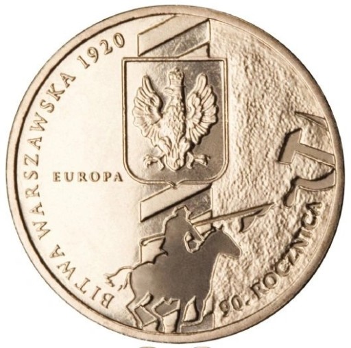 Zdjęcie oferty: Moneta 2zł 90. rocznica Bitwy Warszawskiej 1920