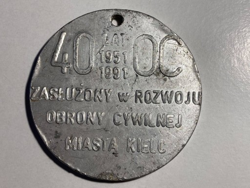 Zdjęcie oferty: Obrona Cywilna OC Kielce medal PRL 40 lat RZADKOŚĆ