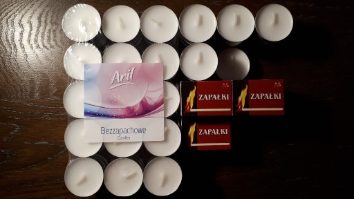 Zdjęcie oferty: Aril - Podgrzewacze (45 + 13 sztuk) + zapałki