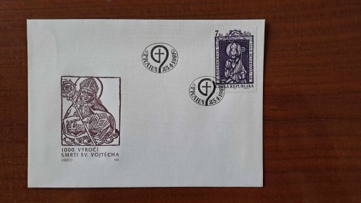 Zdjęcie oferty: Czechy wydanie wspólne Św.Wojciech Fi. 3496 FDC