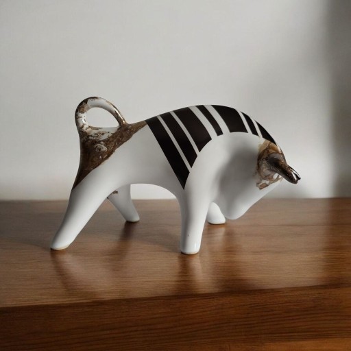 Zdjęcie oferty: Byk znak zodiaku Figurka Byczek ceramiczny, ręcznie malowany