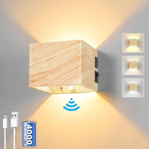 Zdjęcie oferty: Lampa Ścienna z Czujnikiem Ruchu i Akumulatorem