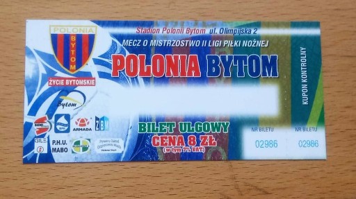 Zdjęcie oferty: Bilet Polonia Bytom 