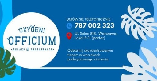 Zdjęcie oferty: Łagodna komora hiperbaryczna Warszawa - Powiśle