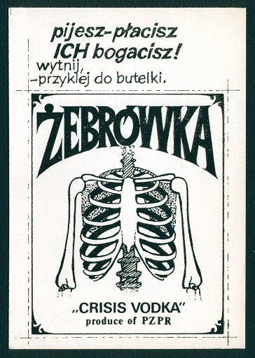 Zdjęcie oferty: Żebrówka naklejka na butelkę Solidarność