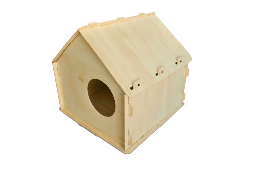 Zdjęcie oferty: Drewniany domek/budka dla kotka ze sklejki 3mm