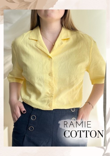 Zdjęcie oferty: Żółta koszula z krótkim rękawkiem letnia xl