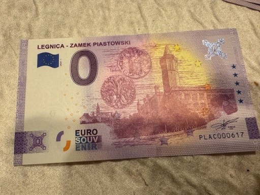 Zdjęcie oferty: Banknot 0 euro Legnica Zamek Piastowski nr.617