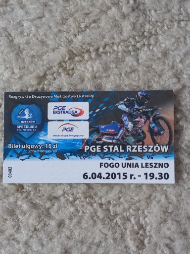 Zdjęcie oferty: bilet żużlowy stal rzeszów-unia leszno 6.04.2015