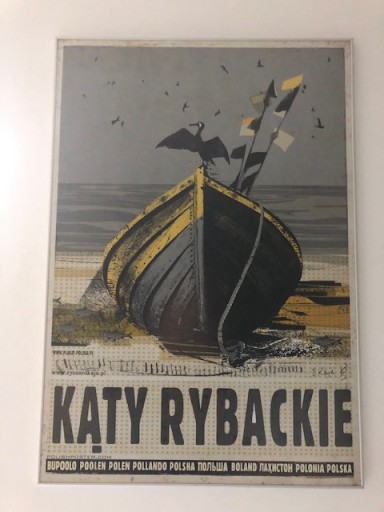 Zdjęcie oferty: Kąty Rybackie 68x98 Ryszard Kaja z ramą