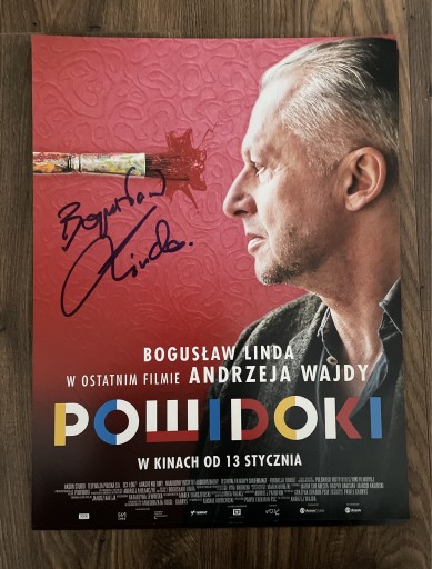 Zdjęcie oferty: Bogusław Linda „Powidoki” oryginalny autograf 